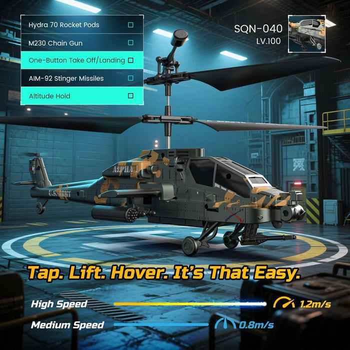 2.4GHz Military RC Helicopter for Adults and Kids - with Dual Batteries - Monsta Online