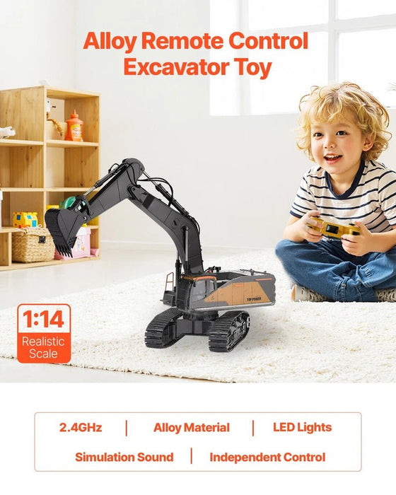 Professional 1:14 Scale 22 Channel Remote Control Excavator with Dual Batteries for Kids and Adults - Monsta Online