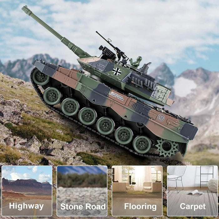 1:18 German Leopard II RC Tank with BB Shooting – Premium Model Tank with Dual Batteries - Monsta Online