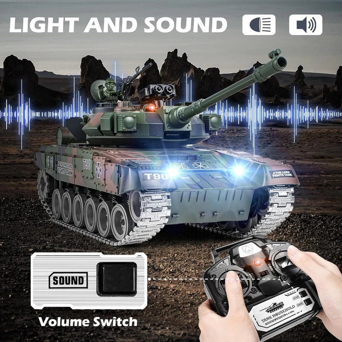 1:18 Scale RC Tank Russian T - 90 RC Tank with BB Shooting – Premium Model Tank with Dual Batteries - Monsta Online
