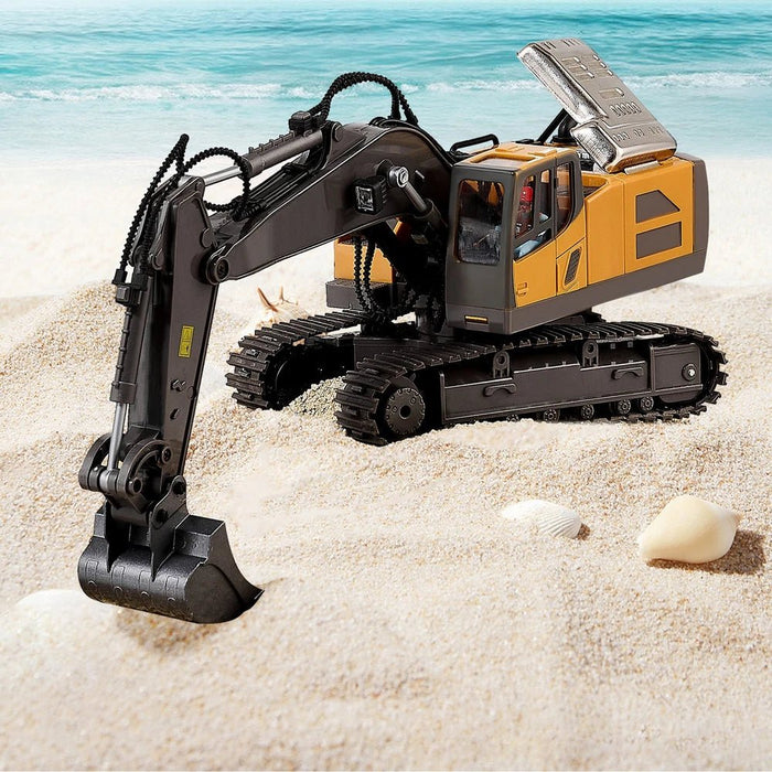 1:20 Scale Remote Control Premium Excavator Toy 11 Channel RC Digger with Dual Batteries for Kids - Monsta Online