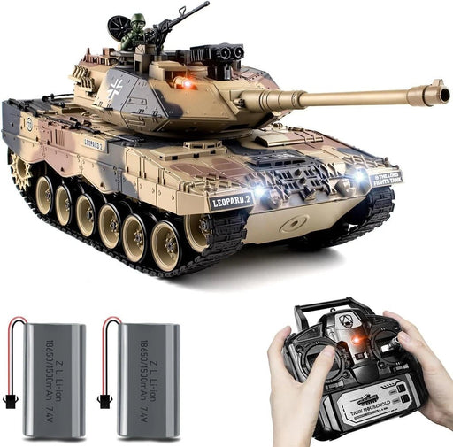 1:18 German Leopard II RC Tank with BB Shooting – Premium Model Tank with Dual Batteries - Monsta Online