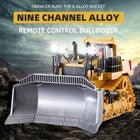 1:24 Scale 9 Channel Remote Control Bulldozer Toy with Metal Shovel and Dual Batteries Lights & Sounds for Kids - Monsta Online