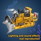 1:24 Scale 9 Channel Remote Control Bulldozer Toy with Metal Shovel and Dual Batteries Lights & Sounds for Kids - Monsta Online