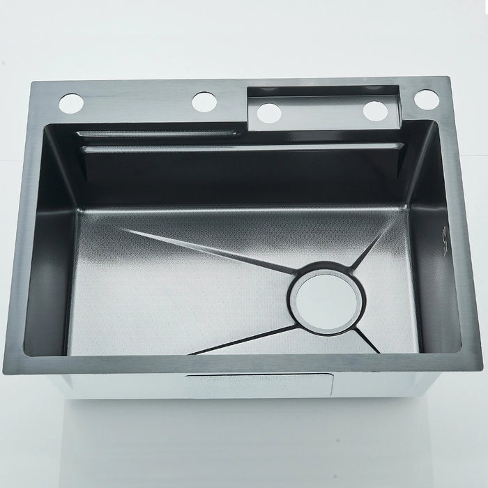 24" Flying Rain Waterfall Kitchen Sink Set with Integrated Faucet and Cup Washer - Monsta Online