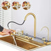 Modern 29.5" Stainless Steel Drop - In Waterfall Kitchen Sink with Pull Down Faucet - Monsta Online