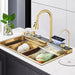 Modern 29.5" Stainless Steel Drop - In Waterfall Kitchen Sink with Pull Down Faucet - Monsta Online