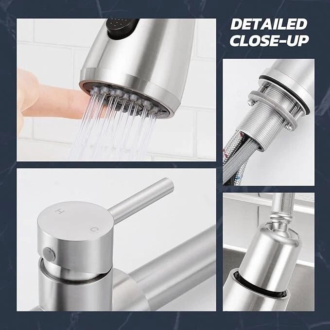 Chef’s Choice Single - Handle Kitchen Sink Faucet with Pull - Down Sprayer - Monsta Online