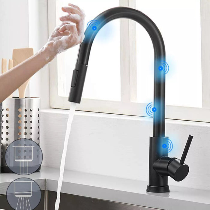 Modern Touch - Activated Kitchen Sink Faucet with Easy Pull Down Spray - Monsta Online