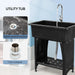 Multi Purpose Utility Laundry Sink with Stainless Steel Faucet and Removable Drainboard - Monsta Online