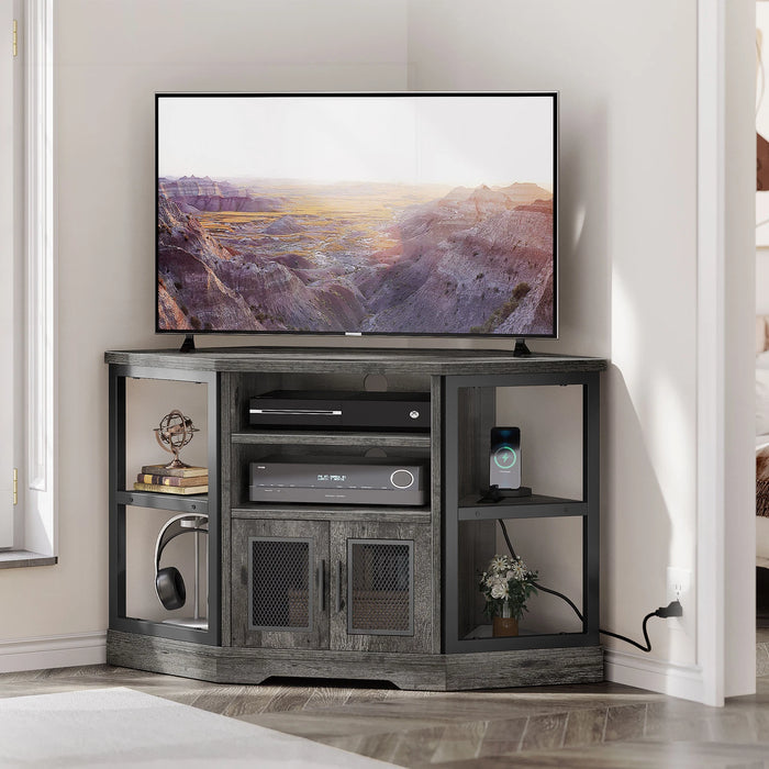 Corner TV Stand with Media Console and Storage Cabinet – Up to 55" TVs - Monsta Online