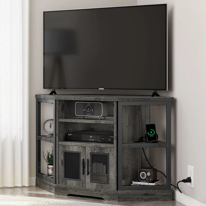 Corner TV Stand with Media Console and Storage Cabinet – Up to 55" TVs - Monsta Online
