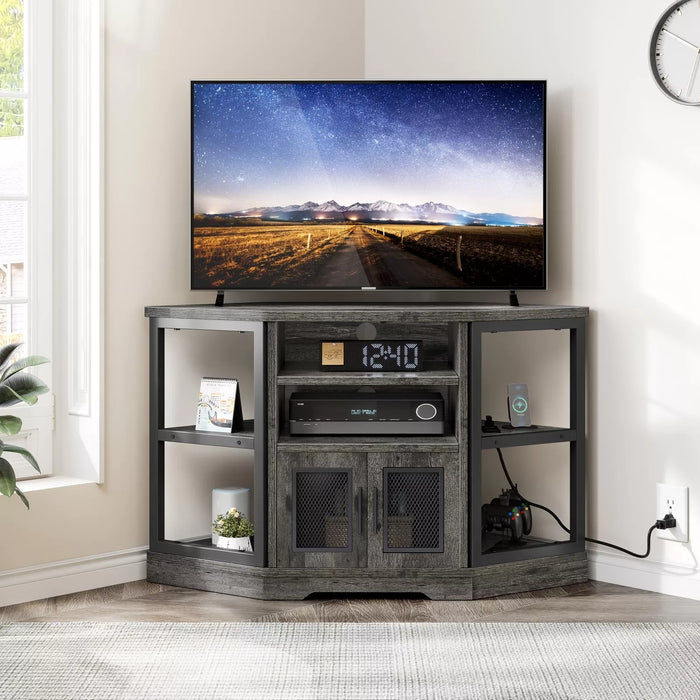 Corner TV Stand with Media Console and Storage Cabinet – Up to 55" TVs - Monsta Online