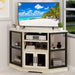 Corner TV Stand with Media Console and Storage Cabinet – Up to 55" TVs - Monsta Online