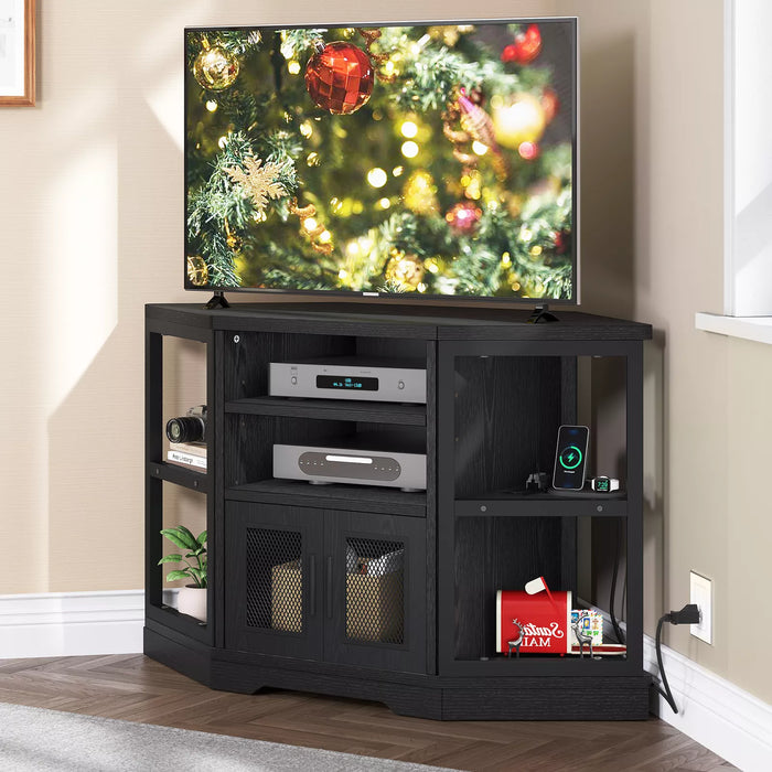 Corner TV Stand with Media Console and Storage Cabinet – Up to 55" TVs - Monsta Online