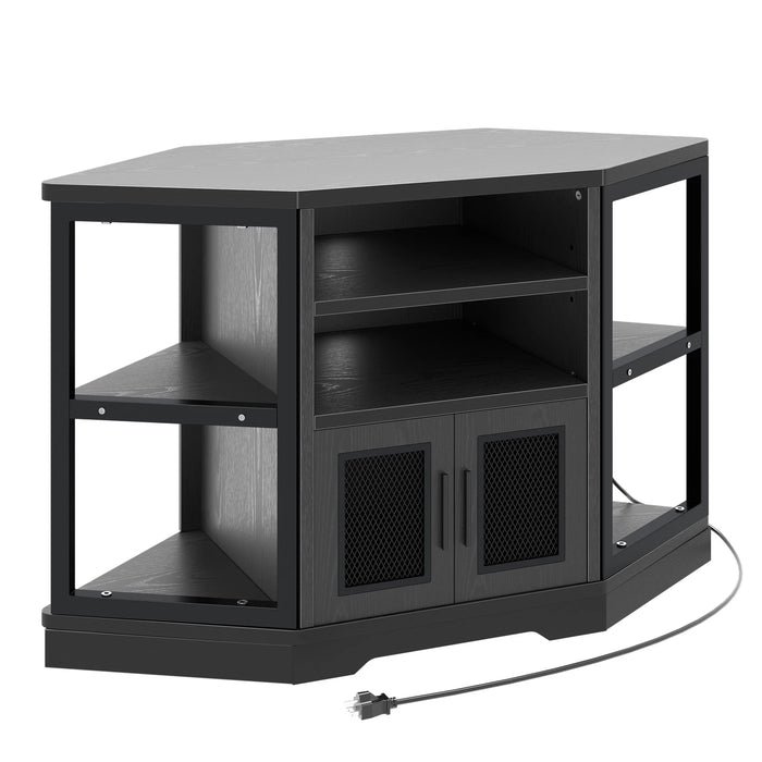 Corner TV Stand with Media Console and Storage Cabinet – Up to 55" TVs - Monsta Online