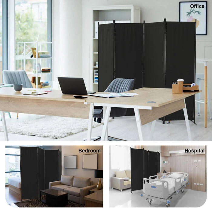 Foldable 4 Panel Privacy Screen Room Divider 88" with Freestanding Stability for Any Space - Monsta Online