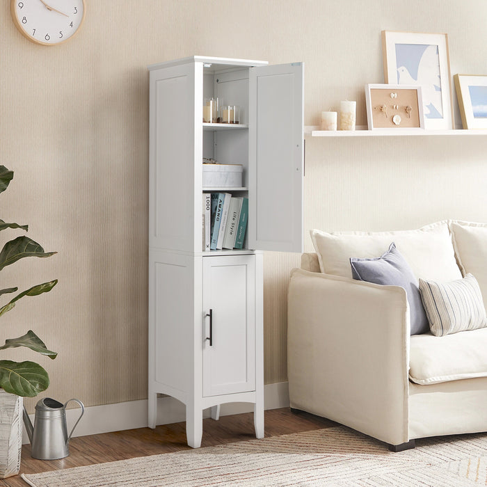 Tall Bathroom Cabinet with 5 Spacious Shelves for Pantry or Bathroom Use