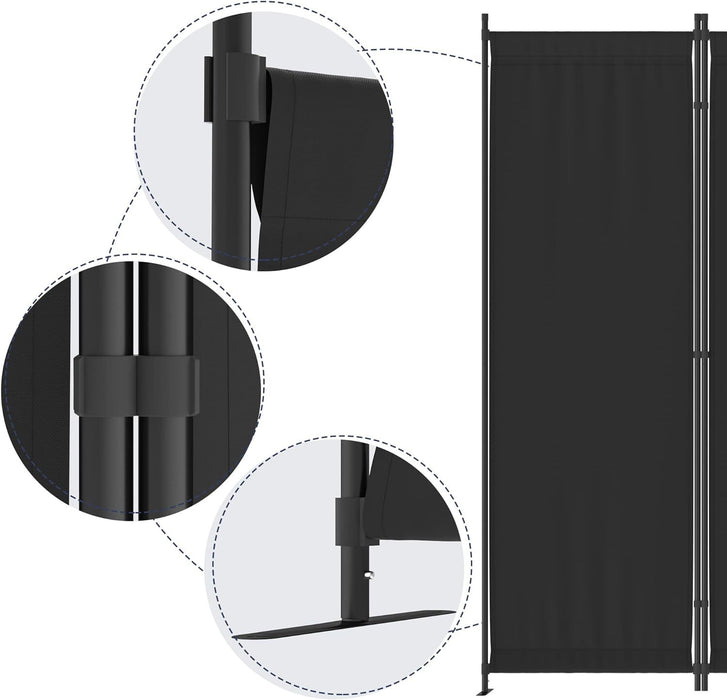 Foldable 4 Panel Privacy Screen Room Divider 88" with Freestanding Stability for Any Space - Monsta Online
