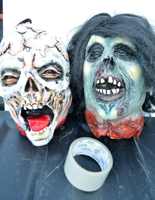 Life - Size Halloween Hanging Zombie Head Creepy Prop - Monsta Online