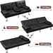 3 - in - 1 Convertible Futon Sofa Bed with Cup Holders and Plush Pillows - Monsta Online