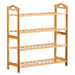 Sturdy 4 Tier Entryway Wooden Shoe Rack Organizer with Open Storage Shelves - Monsta Online