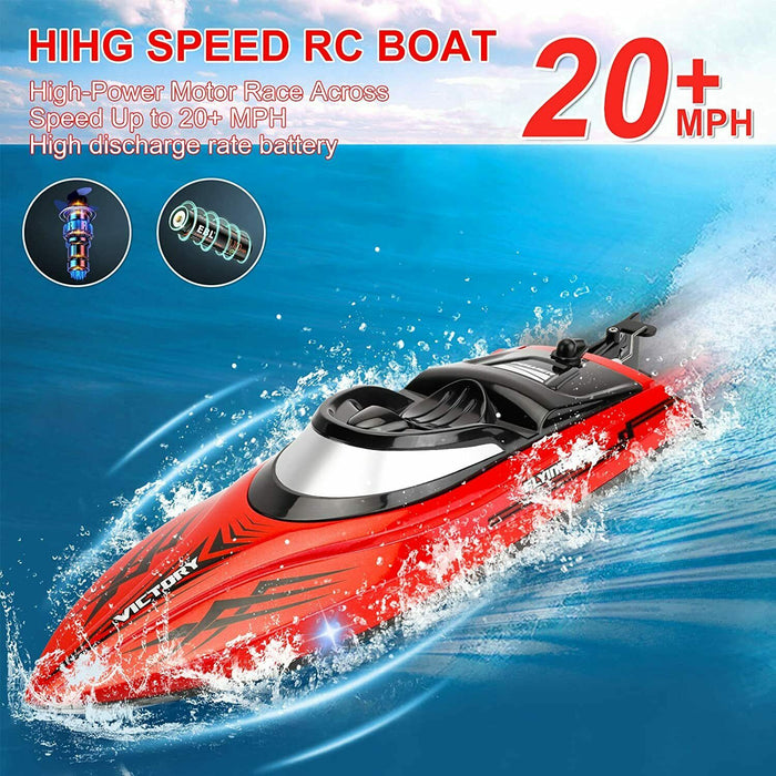 High - Speed 20MPH+ Remote Control Racing Boat With LED for Kids Adults - Monsta Online