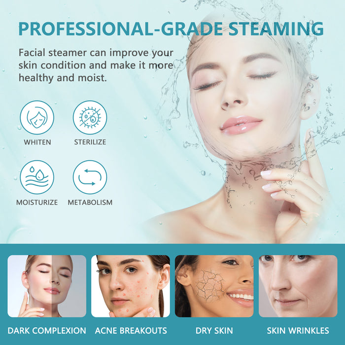 Professional 2in1 Facial Steamer with Hot and Cold Mist and Ozone Magnifying Lamp - Monsta Online