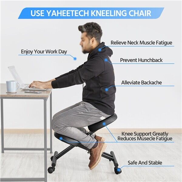 Ergonomic Kneeling Chair with Adjustable Angle for Back Posture - Monsta Online
