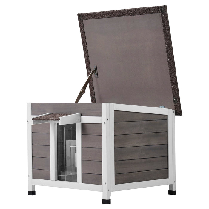 Premium Wooden Outdoor Cat House with Protective Openable Roof and Cozy Window - Monsta Online