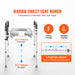 Non - Slip 350LBS Toilet Seat Riser for Seniors with Padded Arms - Monsta Online