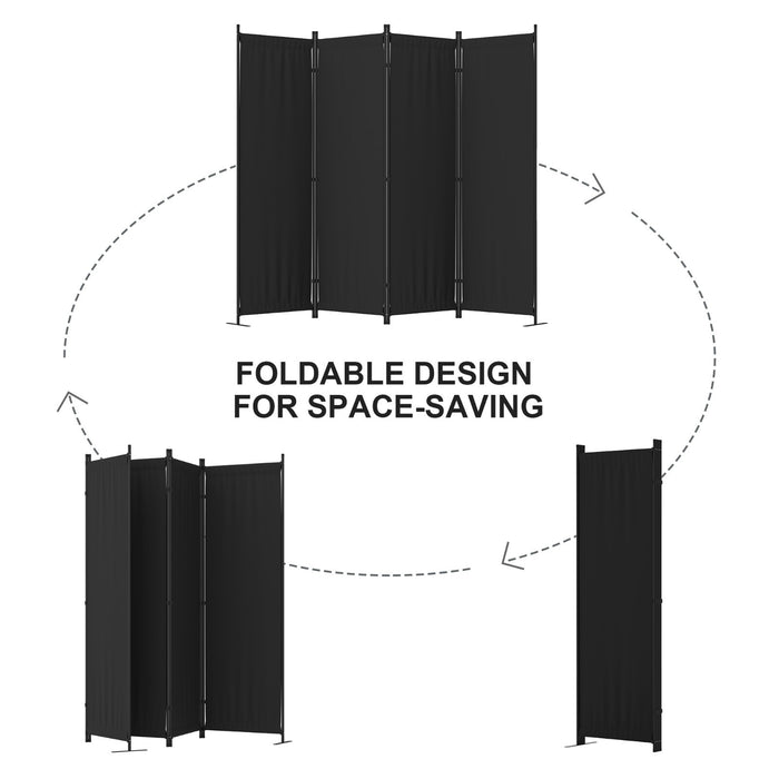 Foldable 4 Panel Privacy Screen Room Divider 88" with Freestanding Stability for Any Space - Monsta Online