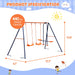 Durable 440LBS Outdoor Swing Set for Kids with Glider and 2 Seats - Monsta Online