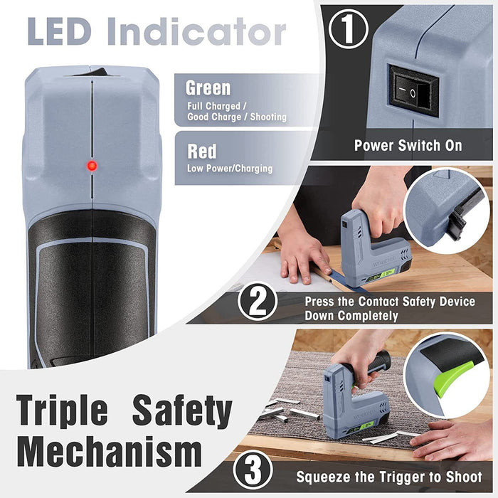 Cordless 2 - in - 1 Electric Staple and Nail Gun for DIY and Home Projects - Monsta Online
