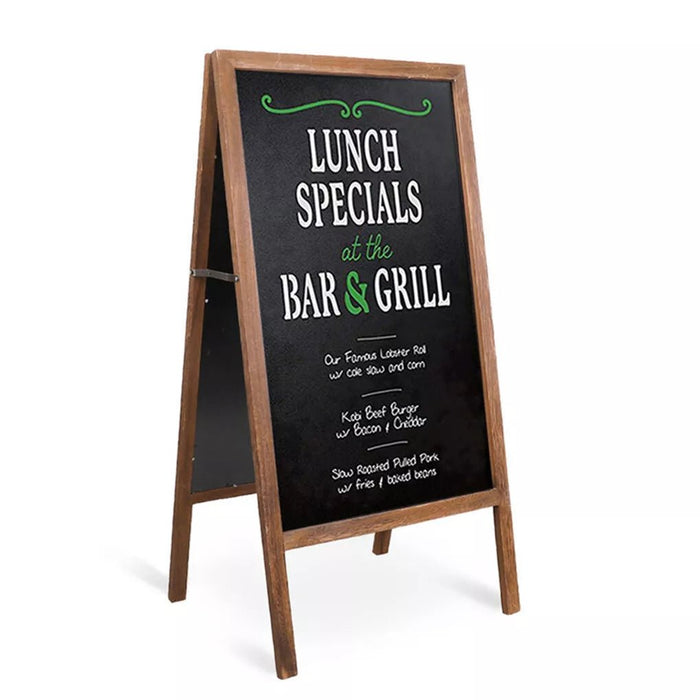 Double - Sided Magnetic Chalkboard - 40" x 20" Large Rustic Chalk Board for Business, Weddings, and Menus - Monsta Online
