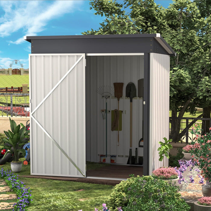 Heavy - Duty 5x3FT Metal Outdoor Garden Shed for Tools and Equipment Storage - Monsta Online