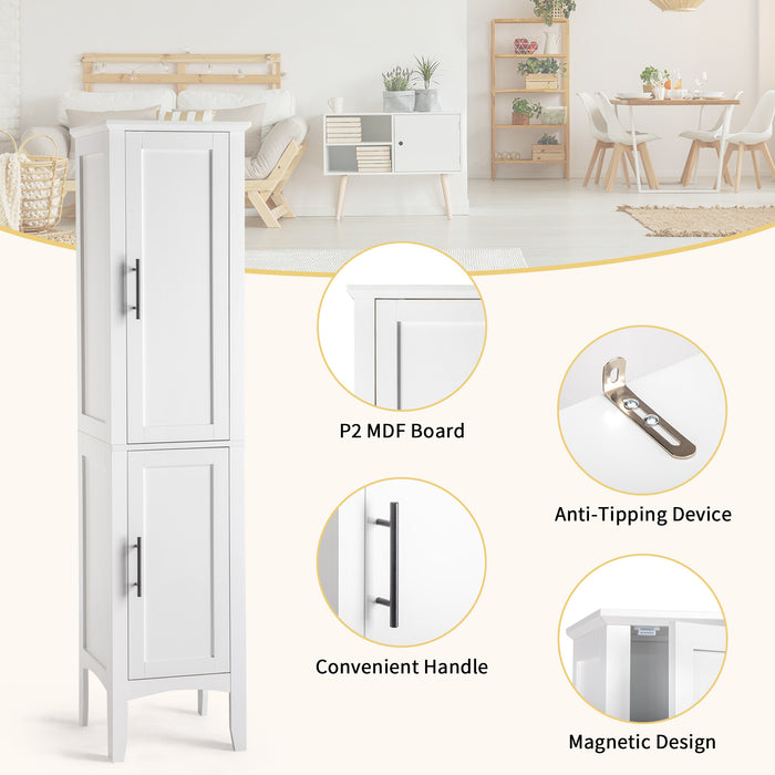Tall Bathroom Cabinet with 5 Spacious Shelves for Pantry or Bathroom Use