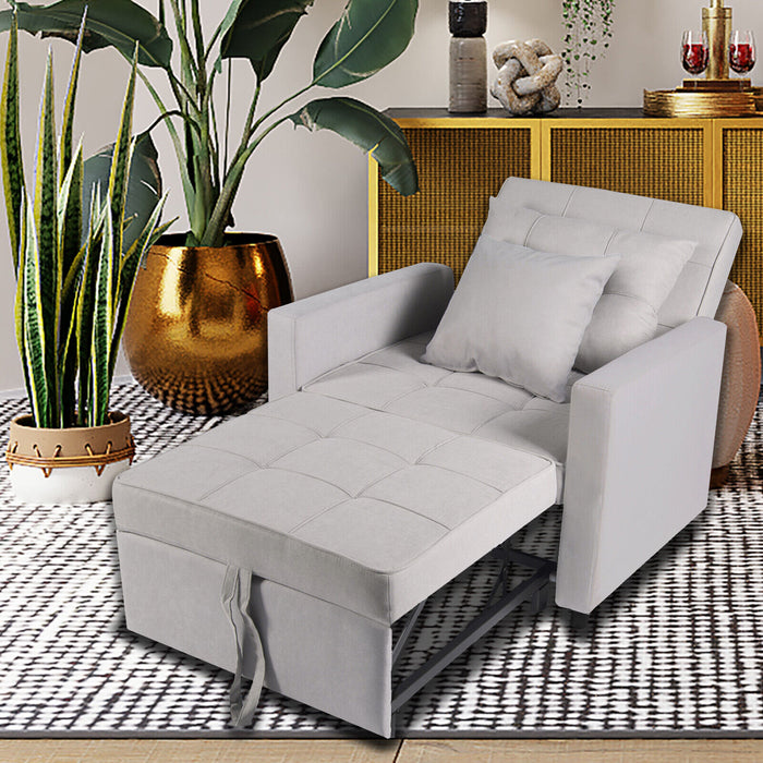 3 - in - 1 Convertible Sleeper Sofa Bed Chair With Reclining Lounger Function - Monsta Online