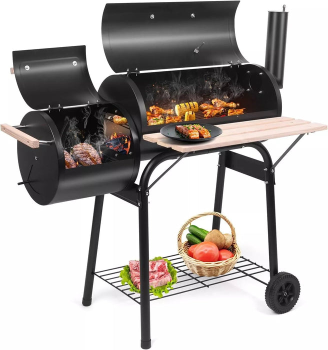Authentic Barrel - Style Outdoor Charcoal Grill for Camping and Backyard Cookouts - Monsta Online