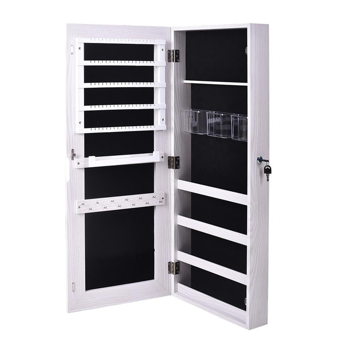 Slim Jewelry Cabinet with Mirror for Doors and Walls - Monsta Online