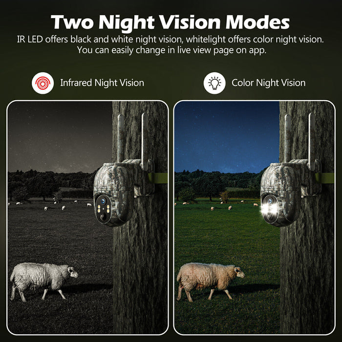 Camouflage Solar Trail Camera 2.5K with Instant Alerts and Night Vision - Monsta Online