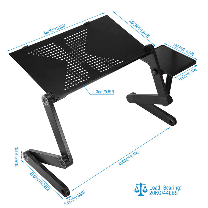 Premium 360° Height Adjustable Lap Desk - Foldable Laptop Stand For Couch - Monsta Online
