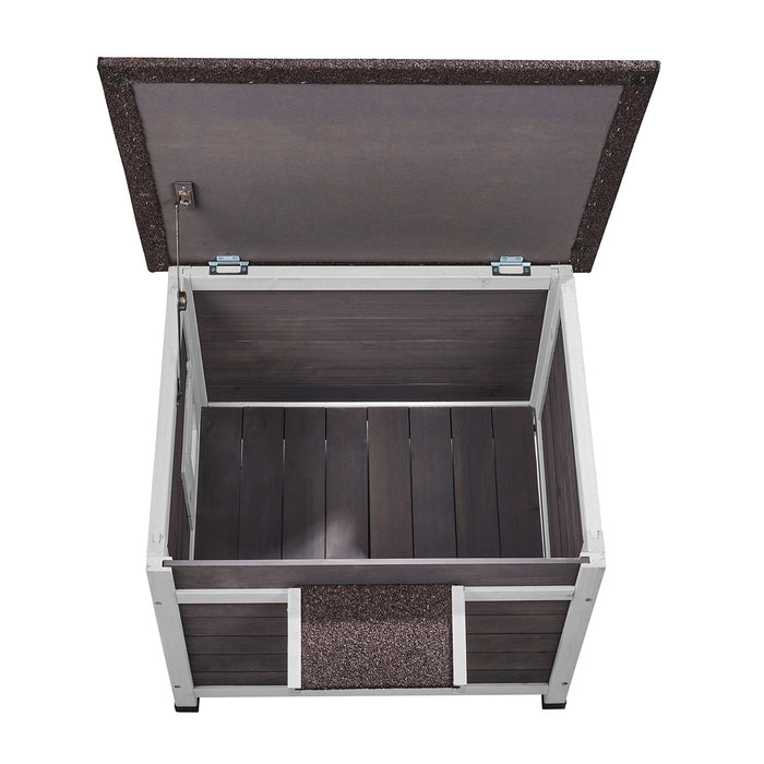 Premium Wooden Outdoor Cat House with Protective Openable Roof and Cozy Window - Monsta Online