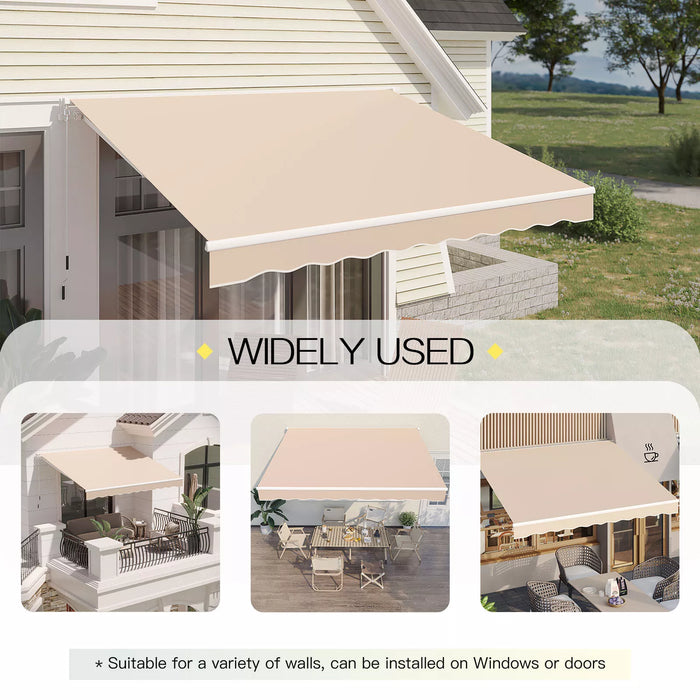Premium Retractable Patio Awning Sunshade Cover For UV Protection - Monsta Online