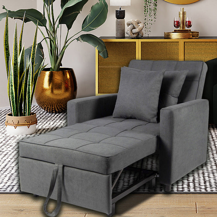 3 - in - 1 Convertible Sleeper Sofa Bed Chair With Reclining Lounger Function - Monsta Online
