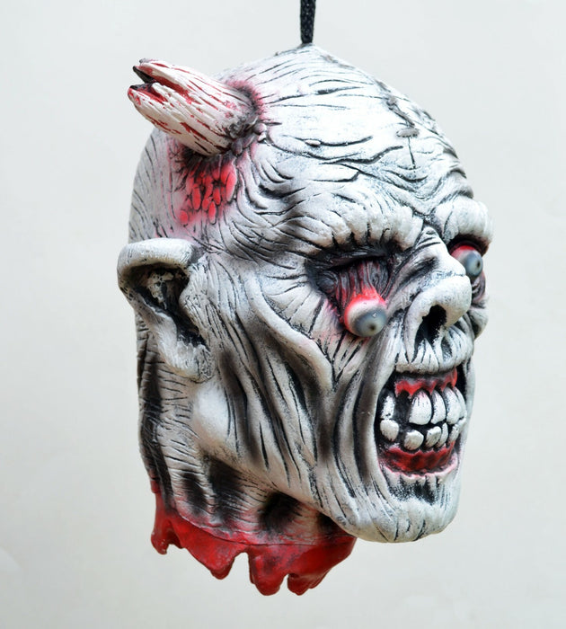 Life - Size Halloween Hanging Zombie Head Creepy Prop - Monsta Online