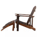 Classic Wooden Adirondack Outdoor Chair with Footrest for Patio and Poolside Comfort - Monsta Online