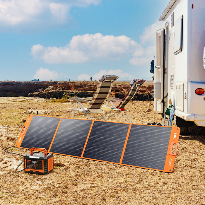 200W Portable Solar Panel High - Efficiency with Kickstand for Power Station - Monsta Online