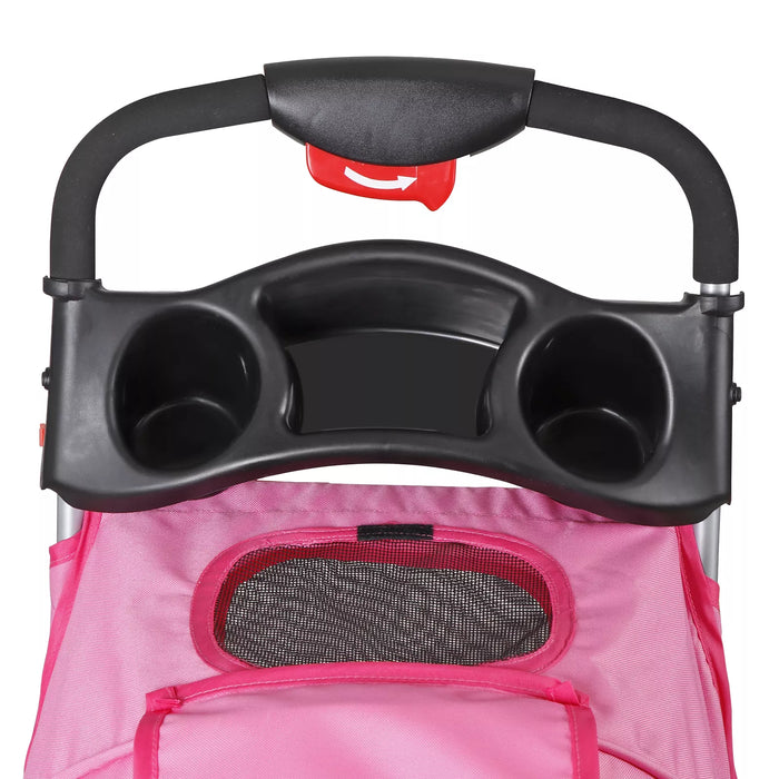 Premium Foldable 3 Wheel Pet Stroller with Cup Holder for Dogs and Cats - Monsta Online