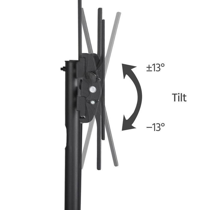 Height Adjustable Rolling TV Stand with Storage Shelves for 32–75 Inch Screens - Monsta Online